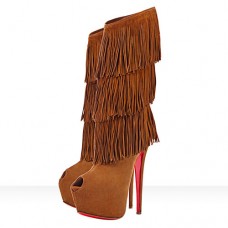 Kozačky Christian Louboutin Highness Tina 160mm Hnědé Kozačky Christian Louboutin Highness Tina 160mm Hnědé