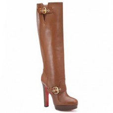 Christian Louboutin Harletty 140mm boty hnědé Christian Louboutin Harletty 140mm boty hnědé