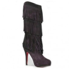 Kozačky Christian Louboutin Forever Tina 140mm Tmavě modré Kozačky Christian Louboutin Forever Tina 140mm Tmavě modré