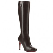Christian Louboutin Simple Botta 100mm Boots Čokoládové Christian Louboutin Simple Botta 100mm Boots Čokoládové