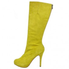 Kozačky Christian Louboutin Simple Botta 100mm žluté Kozačky Christian Louboutin Simple Botta 100mm žluté