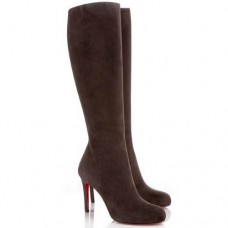 Christian Louboutin Simple Botta 100mm Boots Čokoládové Christian Louboutin Simple Botta 100mm Boots Čokoládové