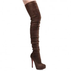 Christian Louboutin Gazolina 140mm boty hnědé Christian Louboutin Gazolina 140mm boty hnědé
