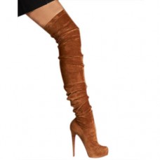 Kozačky Christian Louboutin Gazolina 140mm čokoládové Kozačky Christian Louboutin Gazolina 140mm čokoládové