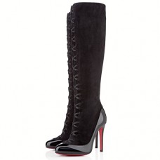 Kozačky Christian Louboutin Gwendoline 100mm černé Kozačky Christian Louboutin Gwendoline 100mm černé