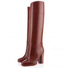Christian Louboutin Dartata 80mm boty čokoládové