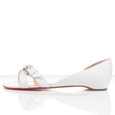 Christian Louboutin Atalanta - Ploché Sandály - Bílé Christian Louboutin Atalanta - Ploché Sandály - Bílé