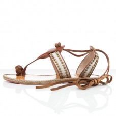 Christian Louboutin Hola Nina Ploché Sandály Hnědé Christian Louboutin Hola Nina Ploché Sandály Hnědé