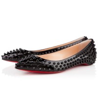 Christian Louboutin Pigalle Spiked Baleríny Černé