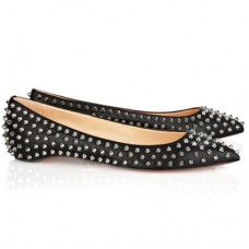 Christian Louboutin Pigalle Spiked Baleríny Černé Christian Louboutin Pigalle Spiked Baleríny Černé