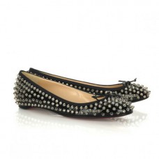 Christian Louboutin Big Kiss Studded Baleríny Černé Christian Louboutin Big Kiss Studded Baleríny Černé
