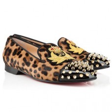 Christian Louboutin Intern Mokasíny s Leopardím vzorem