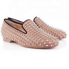Christian Louboutin Rolling Spikes Mokasíny Nude Christian Louboutin Rolling Spikes Mokasíny Nude