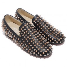 Christian Louboutin Rolling Spikes Mokasíny Černé