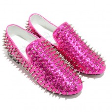Christian Louboutin Rolling Spikes Mokasíny Rose Matador Christian Louboutin Rolling Spikes Mokasíny Rose Matador