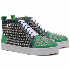 Christian Louboutin Louis Spikes Tenisky Zelené Christian Louboutin Louis Spikes Tenisky Zelené