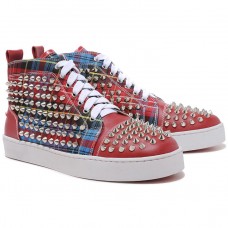 Christian Louboutin Louis Spikes Tenisky Červené Christian Louboutin Louis Spikes Tenisky Červené
