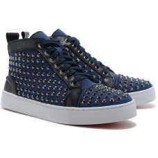 Christian Louboutin Louis Spikes Tenisky Modré Christian Louboutin Louis Spikes Tenisky Modré