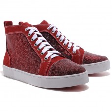 Christian Louboutin Louis TarTaupe tenisky červené Christian Louboutin Louis TarTaupe tenisky červené
