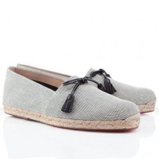 Sandály Christian Louboutin Papiounet světle šedé Sandály Christian Louboutin Papiounet světle šedé