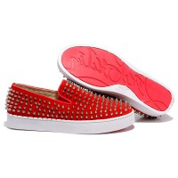 Christian Louboutin Kolečkové Mokasíny Červené