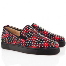 Christian Louboutin Kolečkové Mokasíny Červené Christian Louboutin Kolečkové Mokasíny Červené
