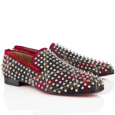 Christian Louboutin Rollerboy Spikes Mokasíny Červené