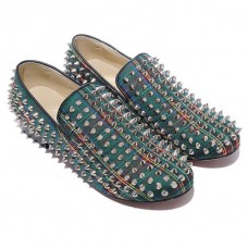 Christian Louboutin Rollerboy Spikes Mokasíny Zelené Christian Louboutin Rollerboy Spikes Mokasíny Zelené