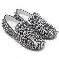 Christian Louboutin Rollerboy Spikes Mokasíny Bílé