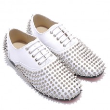 Christian Louboutin Rollerboy Spikes Mokasíny Bílé Christian Louboutin Rollerboy Spikes Mokasíny Bílé