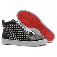 Christian Louboutin Louis Stříbrné Tenisky Černé Christian Louboutin Louis Stříbrné Tenisky Černé