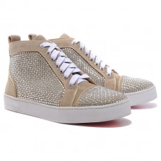 Christian Louboutin Louis Rhinestones Tenisky Taupe