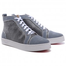 Christian Louboutin Louis Rhinestones Tenisky Šedé