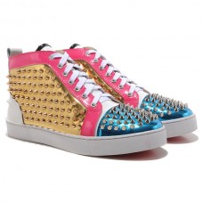 Christian Louboutin Louis Spikes Tenisky Modré Christian Louboutin Louis Spikes Tenisky Modré