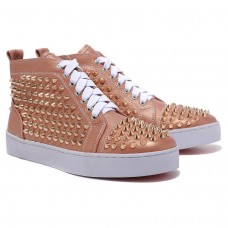 Christian Louboutin Louis Zlaté hroty tenisky taupe Christian Louboutin Louis Zlaté hroty tenisky taupe