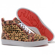 Christian Louboutin Louis Zlaté hroty Tenisky Leopardí Christian Louboutin Louis Zlaté hroty Tenisky Leopardí