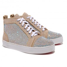 Christian Louboutin Louis Strass tenisky taupe Christian Louboutin Louis Strass tenisky taupe