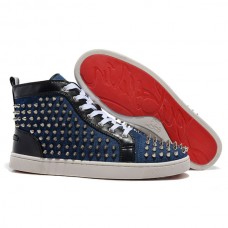 Christian Louboutin Louis Spikes Tenisky Modré Christian Louboutin Louis Spikes Tenisky Modré