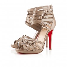 Sandály Christian Louboutin Camerona 120mm - hnědé Sandály Christian Louboutin Camerona 120mm - hnědé