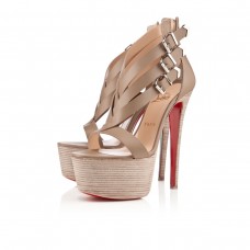 Sandály Christian Louboutin Charleze 160mm - hnědé Sandály Christian Louboutin Charleze 160mm - hnědé