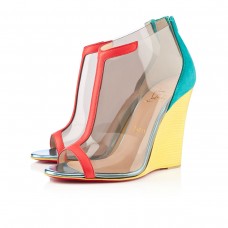Christian Louboutin Scuba 100mm klínky Caraibes/Canari