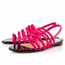 Christian Louboutin Vildo Ploché Sandály Růžové Matador/Černé Christian Louboutin Vildo Ploché Sandály Růžové Matador/Černé