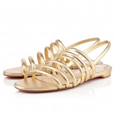 Christian Louboutin Vildo - Ploché Sandály - Zlaté
