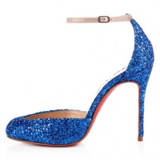 Christian Louboutin Tres Decollete 100mm Lodičky Modré Christian Louboutin Tres Decollete 100mm Lodičky Modré