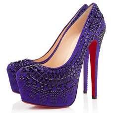Christian Louboutin Decorapump 160mm Lodičky Fialové