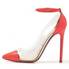 Christian Louboutin Bis Un Bout 120mm Lodičky Červené Christian Louboutin Bis Un Bout 120mm Lodičky Červené