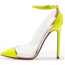 Christian Louboutin Bis Un Bout 120mm Lodičky Žluté Christian Louboutin Bis Un Bout 120mm Lodičky Žluté
