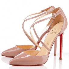 Christian Louboutin Crosspiga 120mm Lodičky Nude