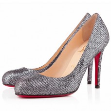 Christian Louboutin Simple 100mm Lodičky Stříbrné Christian Louboutin Simple 100mm Lodičky Stříbrné