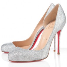 Christian Louboutin Helmour 100mm lodičky stříbrné